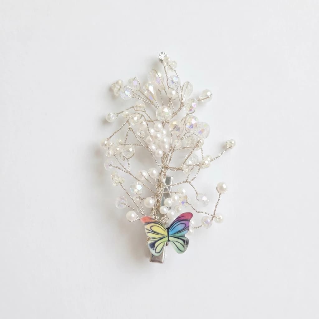 QDORA Multicolor Butterfly Bridal Clip image 2