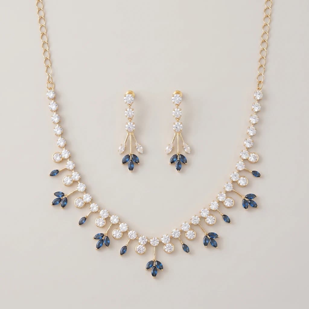 Sapphire Seraphina Set Necklace & Earring Set image 1