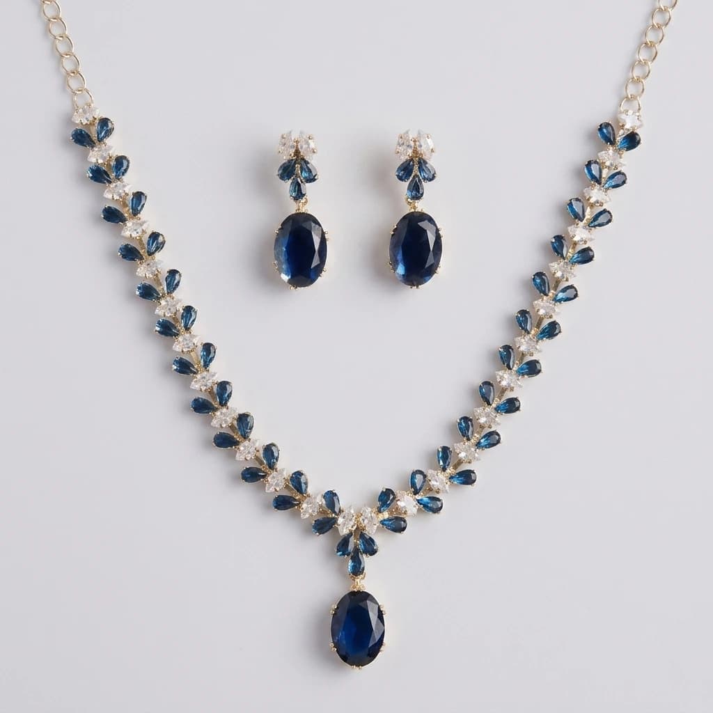 Amrutha Azure Royale Necklace Set image 3