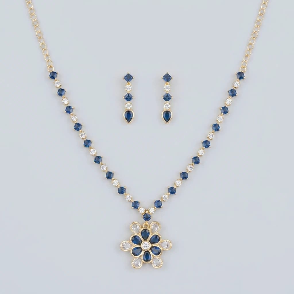 Gauri Midnight Royale Necklace Set image 2