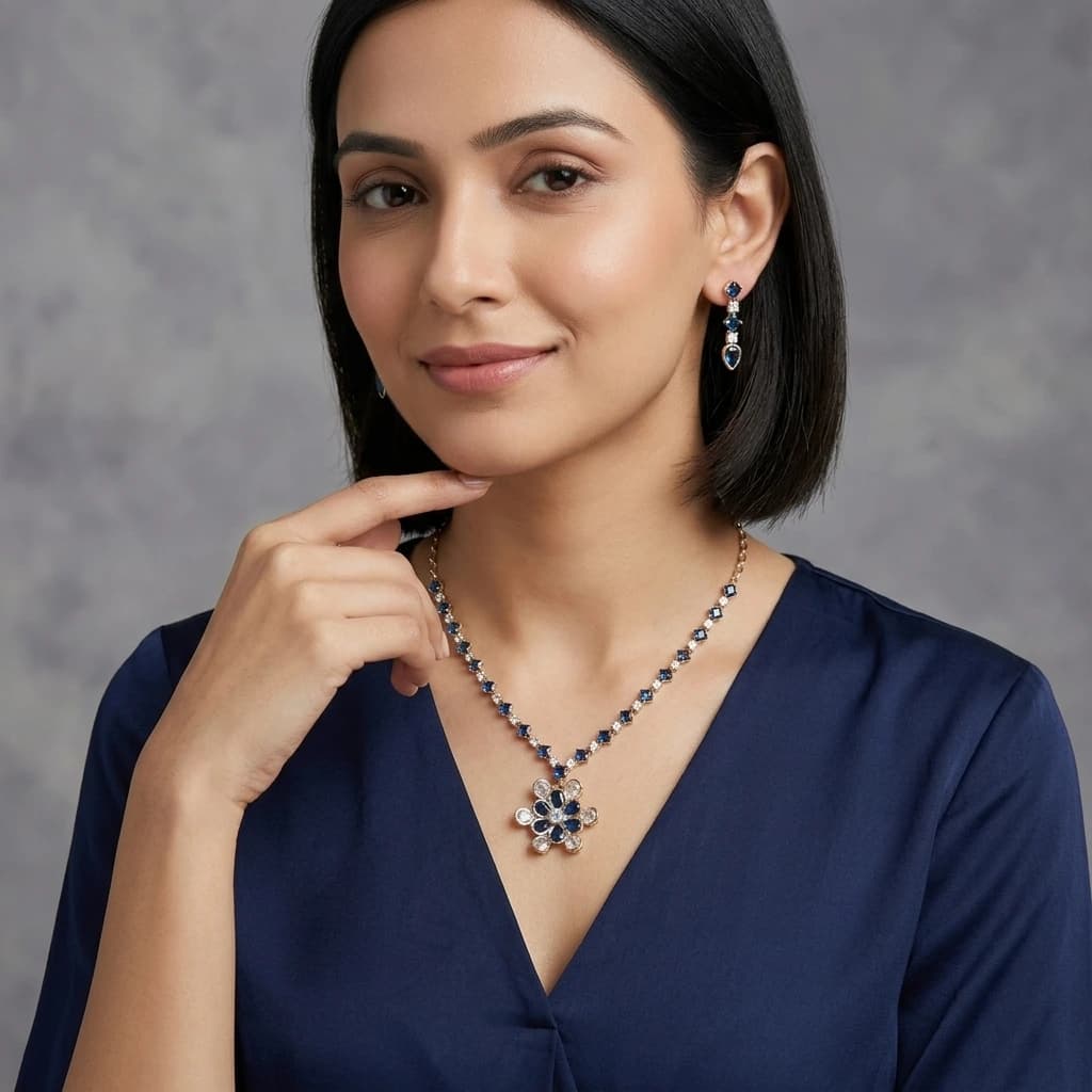 Gauri Midnight Royale Necklace Set image 1
