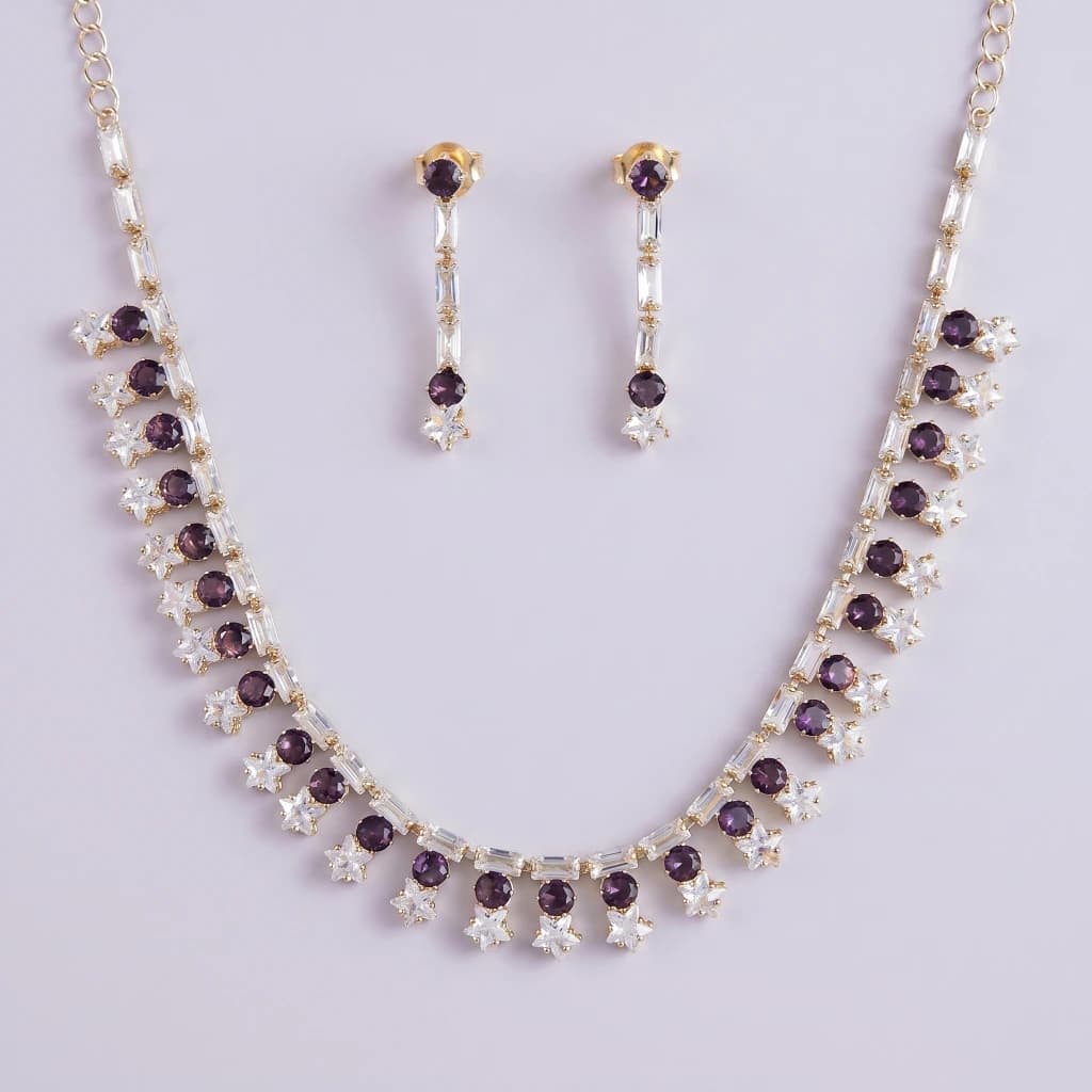 Tara Amethyst Suite Necklace & Earring Set image 1