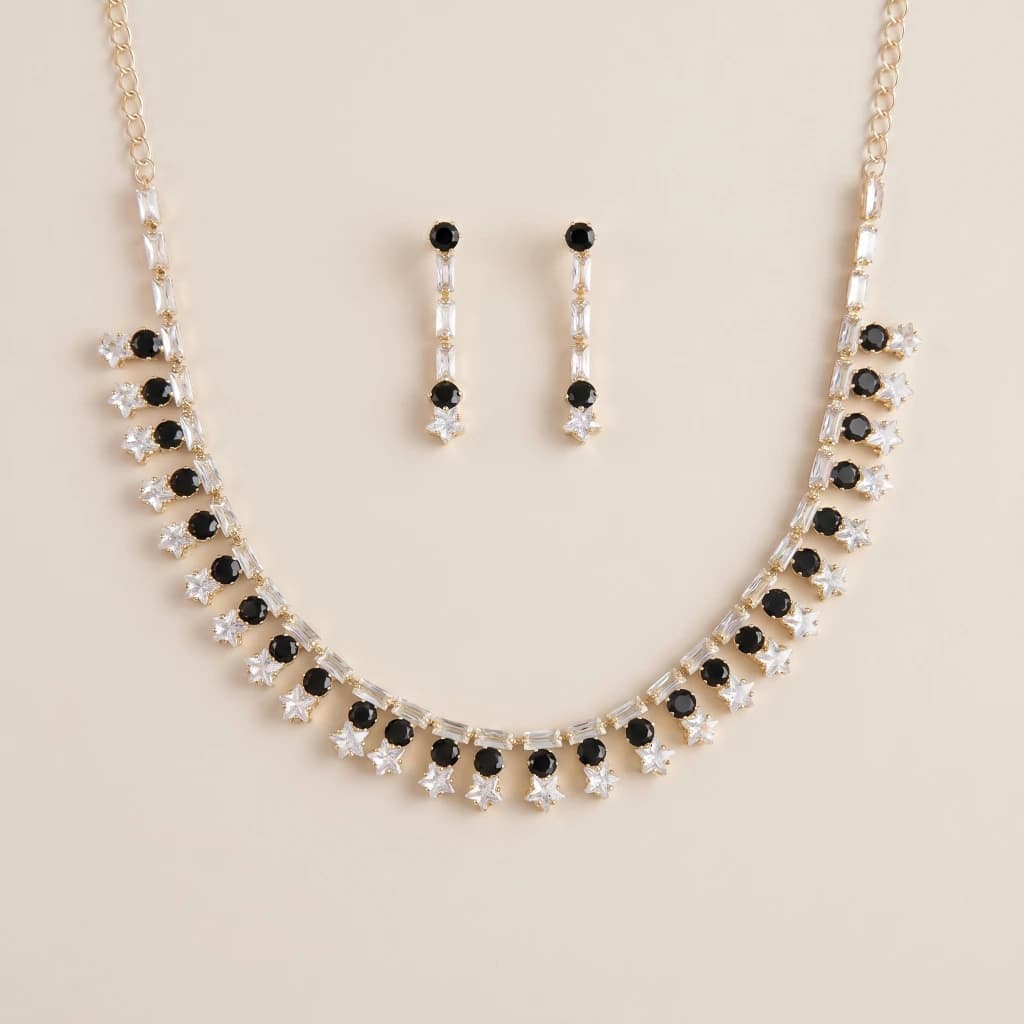 Anjana Starry Midnight Suite Necklace & Earring Set image 1