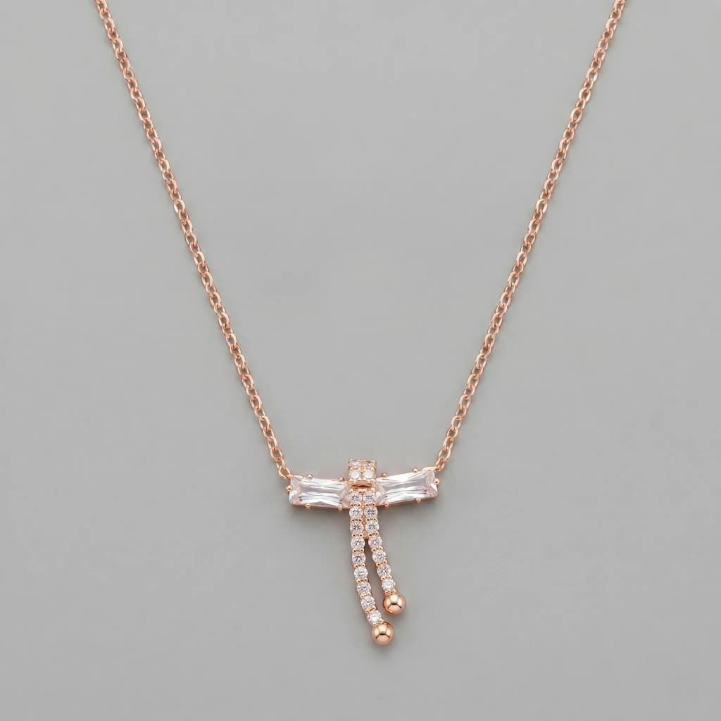 Celeste Baguette Drop Pendant Necklace image 2