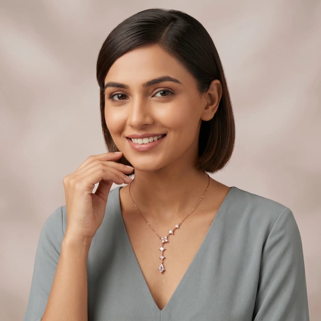 Navya Rose Lariat Necklace image 1