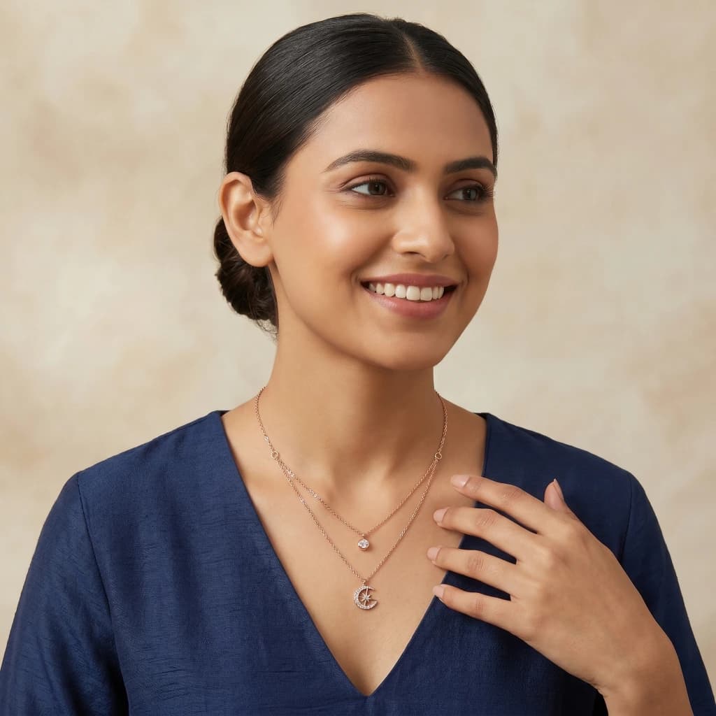 Chandni Lunar Layered Necklace image 1