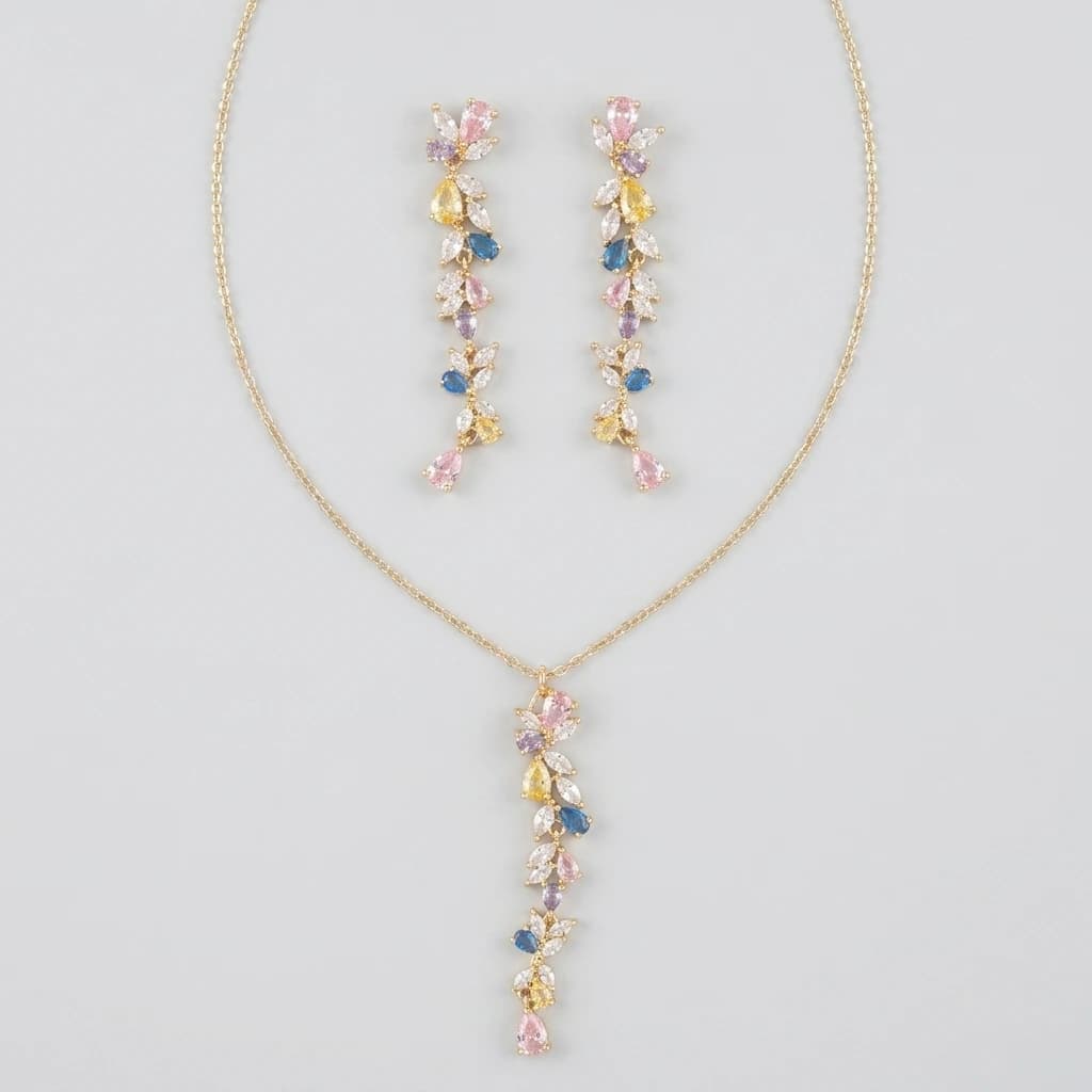 Alina Multi-Color Bloom Suite Jewelry Set image 2