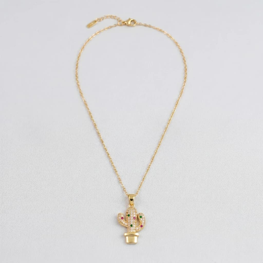 The Lyra Cactus Charm Necklace image 2
