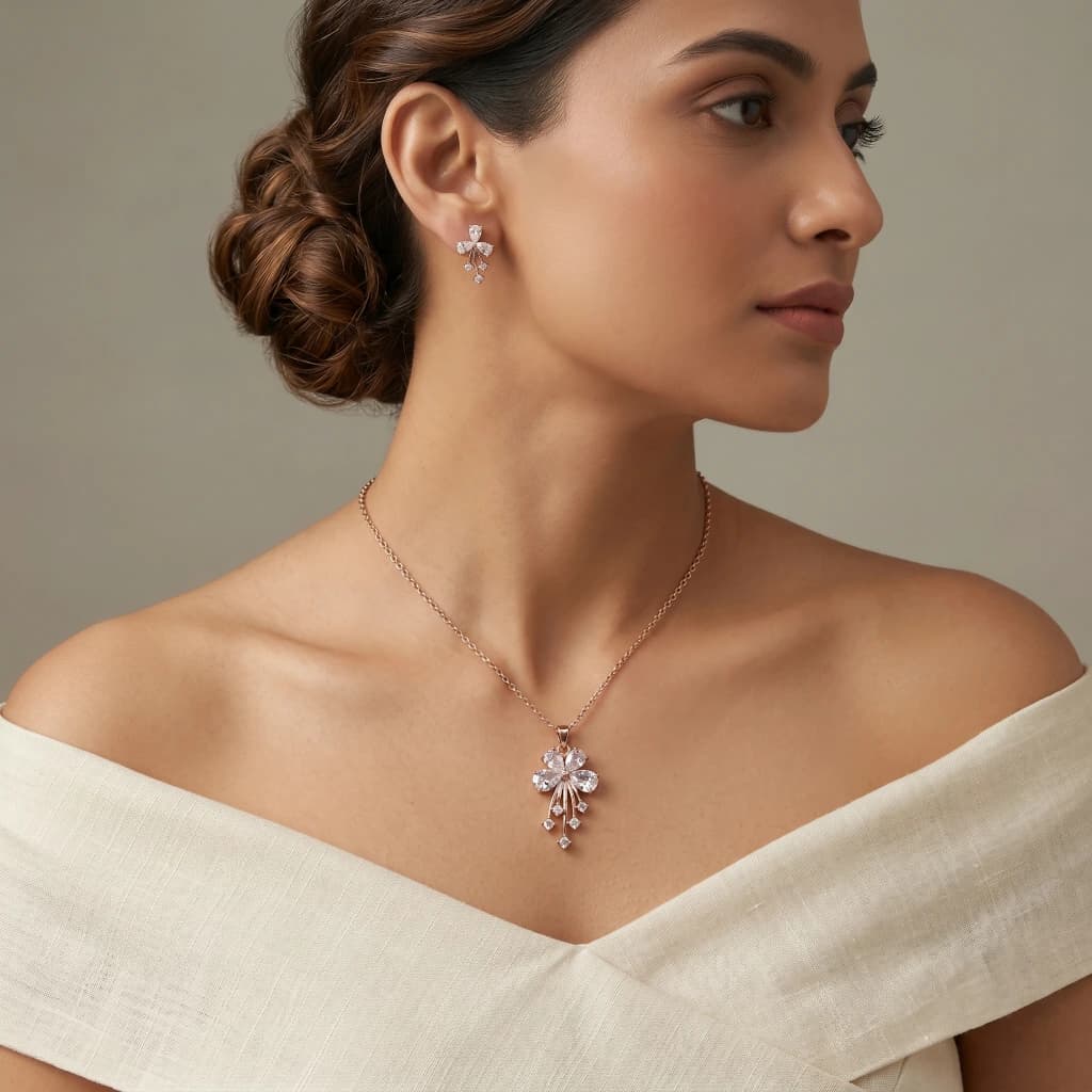 The Jia Floral Pendant Necklace image 1