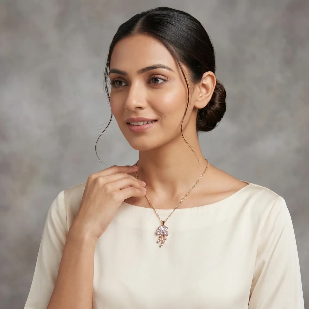 The Jia Floral Pendant Necklace image 3