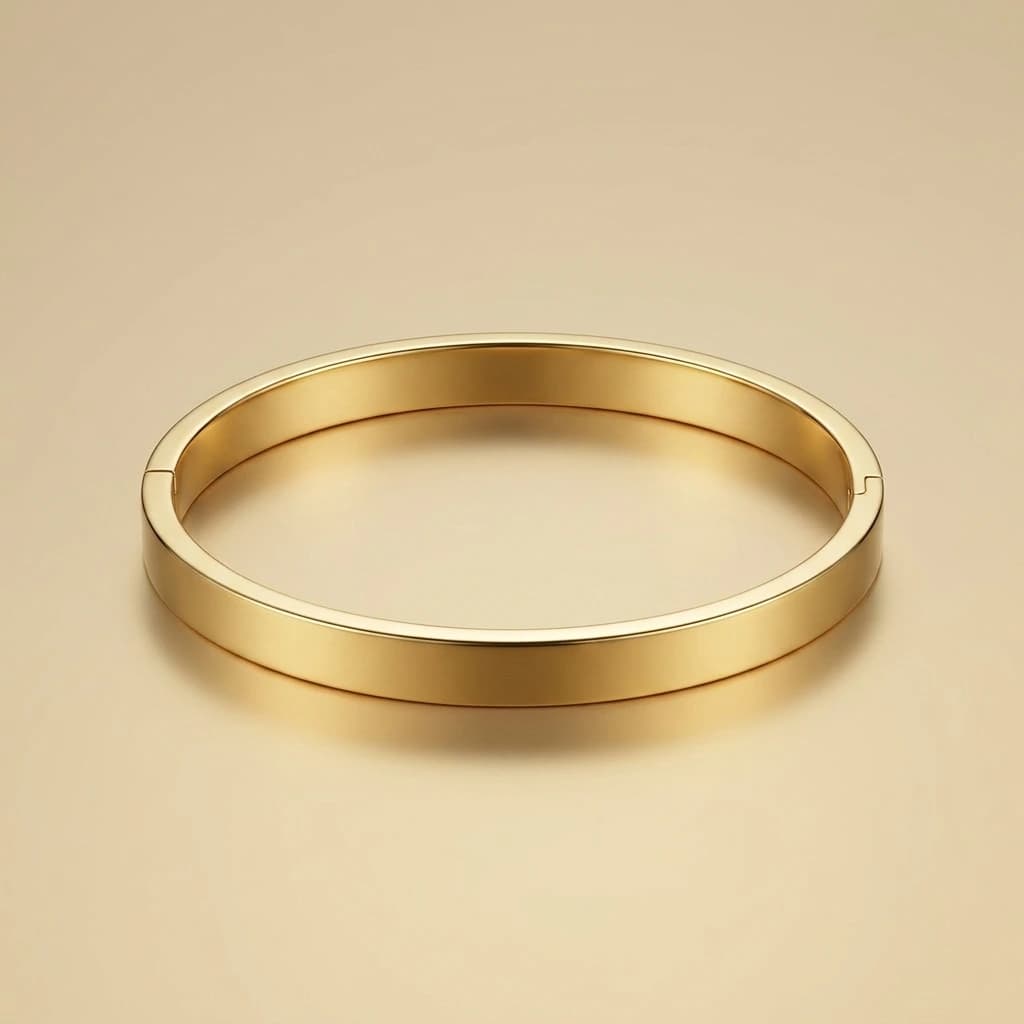 Sleek Gold Designer Openable Bangle image 1