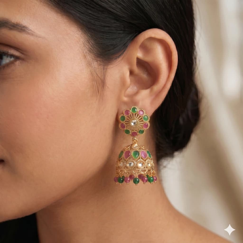Veda Heritage Jhumkas image 4
