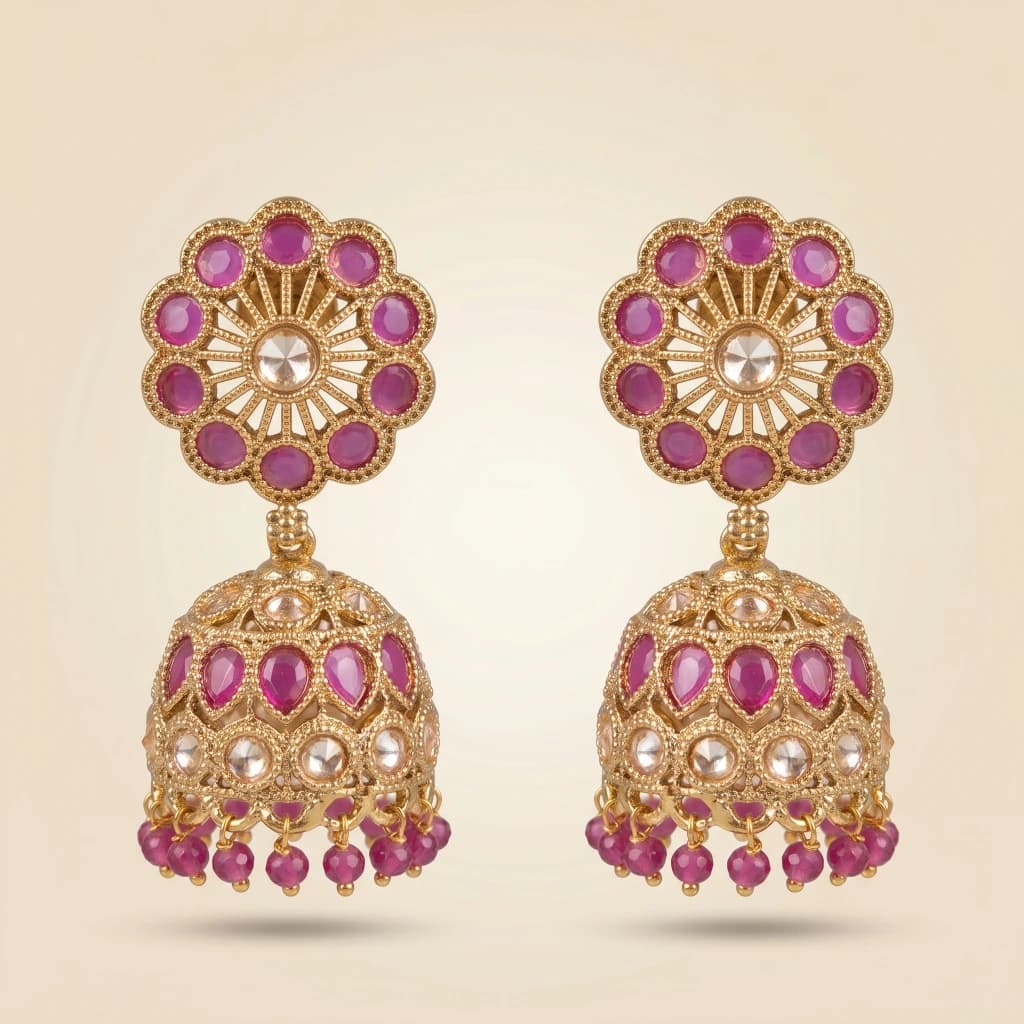 Royale Ruby Heritage Jhumkas image 3