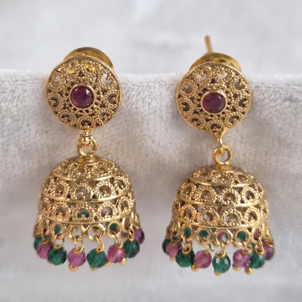 Celeste Multi-Tone Jhumkas image 1