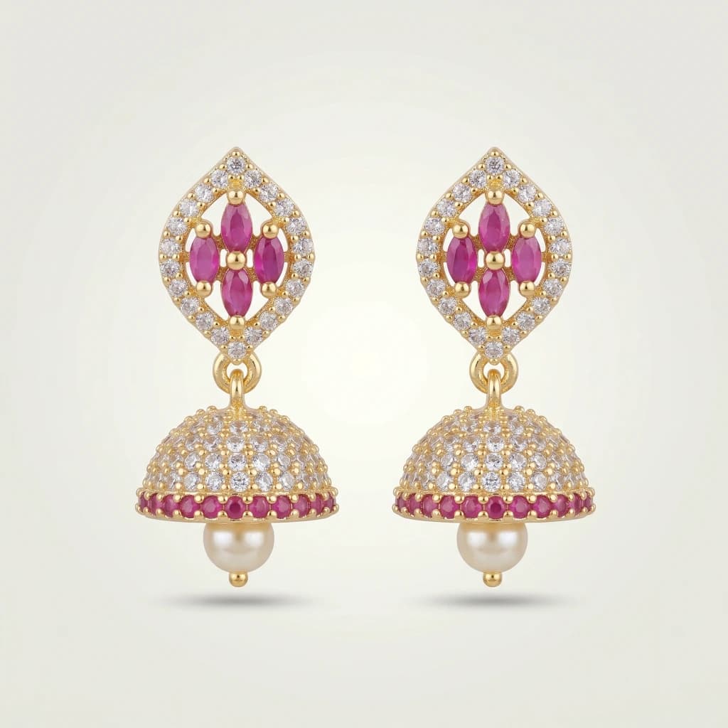 Nitya Ruby Jhumkas image 3