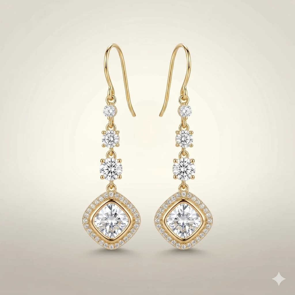 Aashna Gold Drop Earrings image 1