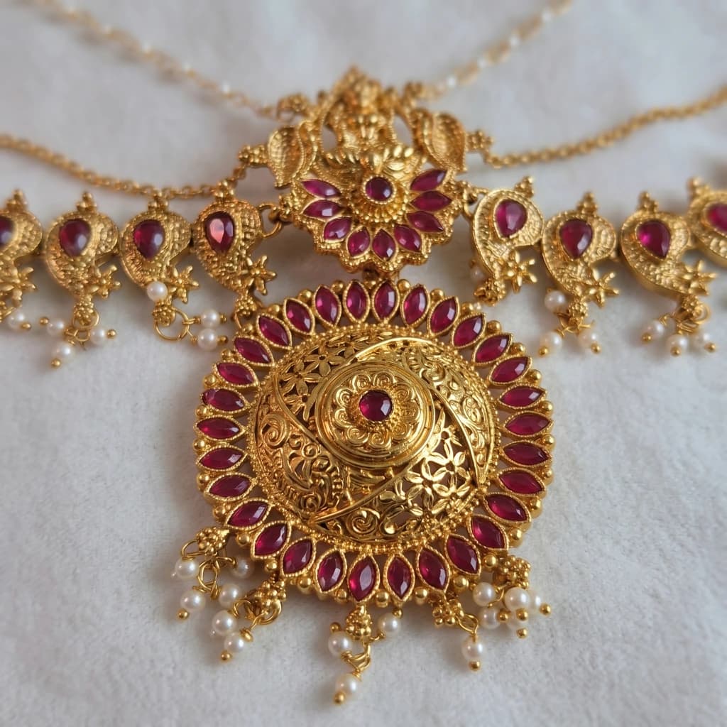 QDORA Gold Pink Kemp Temple Chain Juda Pin image 3