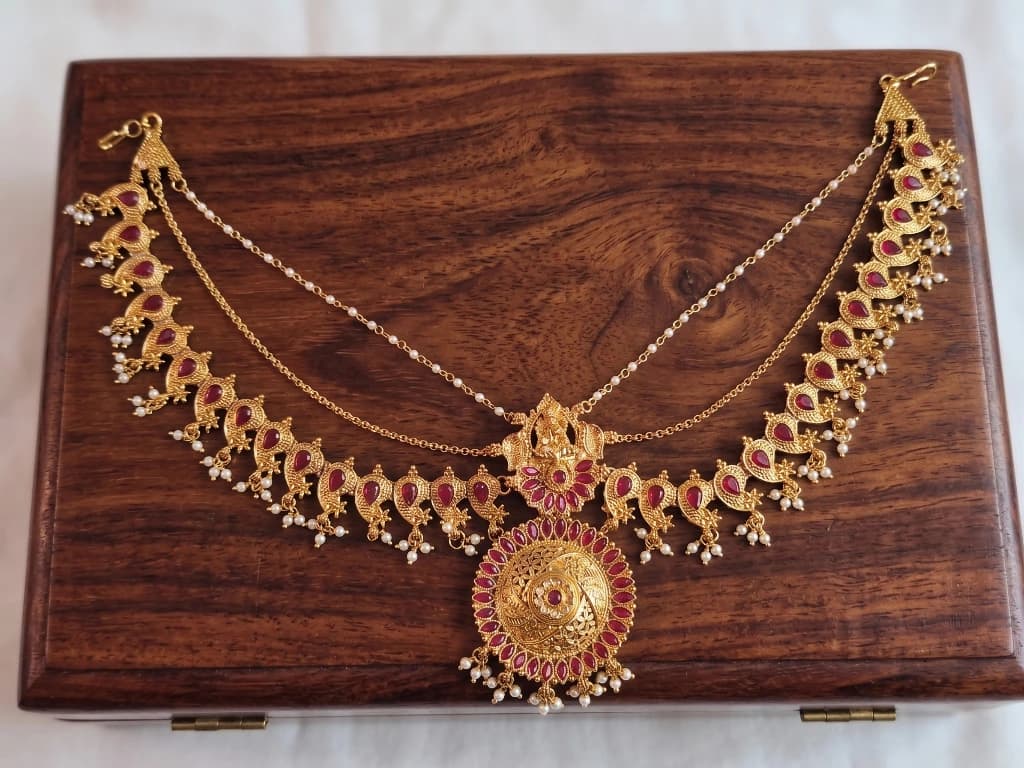 QDORA Gold Pink Kemp Temple Chain Juda Pin image 1