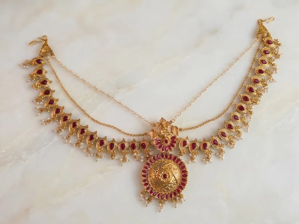 QDORA Gold Pink Kemp Temple Chain Juda Pin image 4