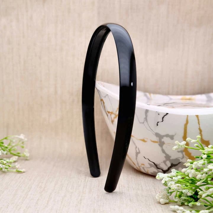 QDORA Black Glossy Plastic Headband image 1