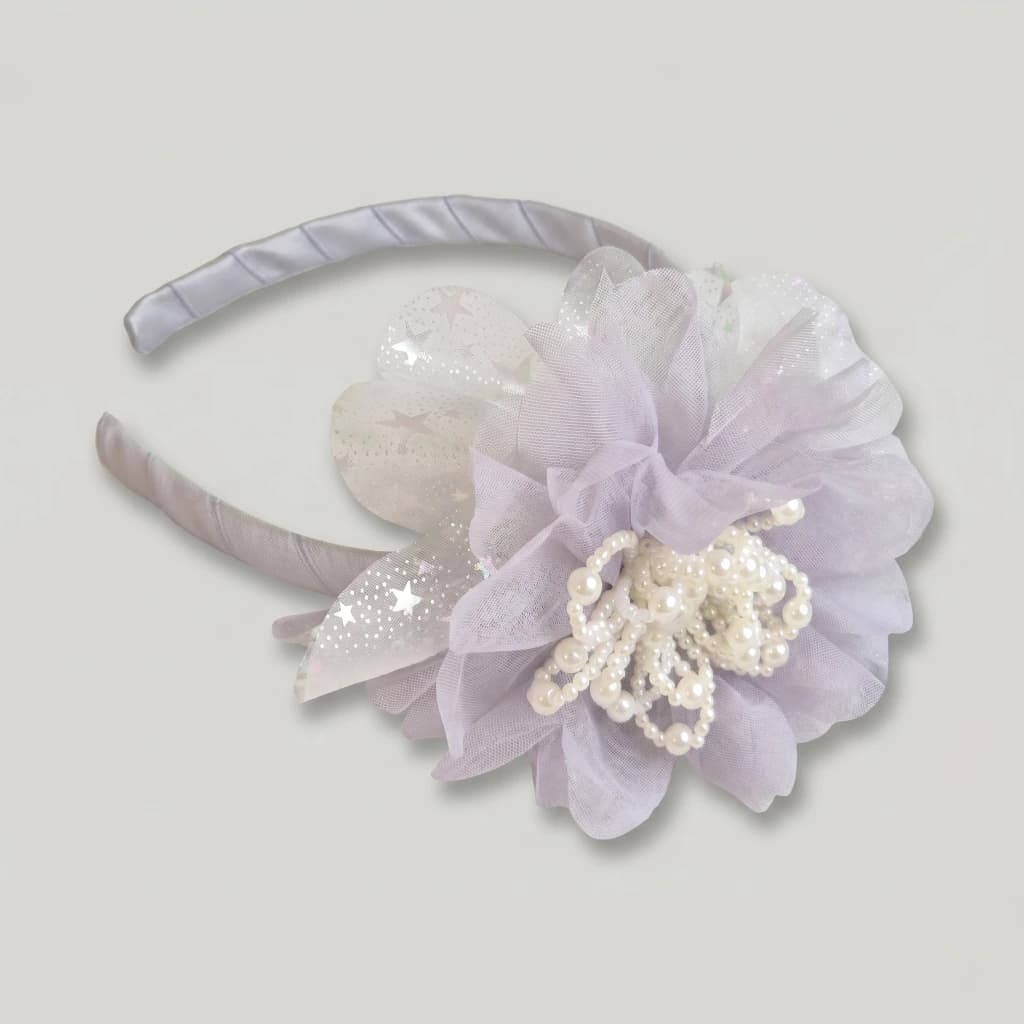 QDORA Lavender Flower Pearl Headband image 2