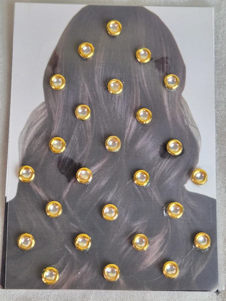 QDORA Gold Kundan Traditional Hair Chain image 2