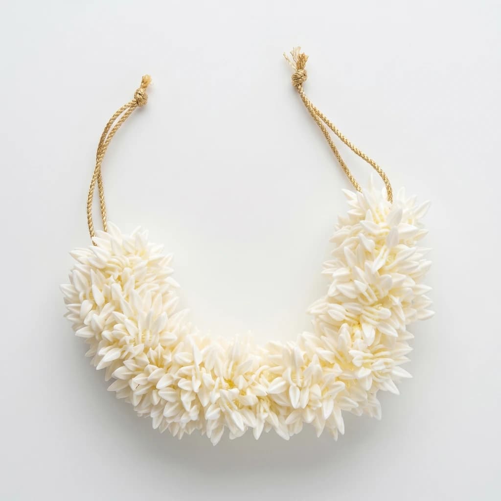 QDORA White Artificial Jasmine Hair Gajra Small image 1