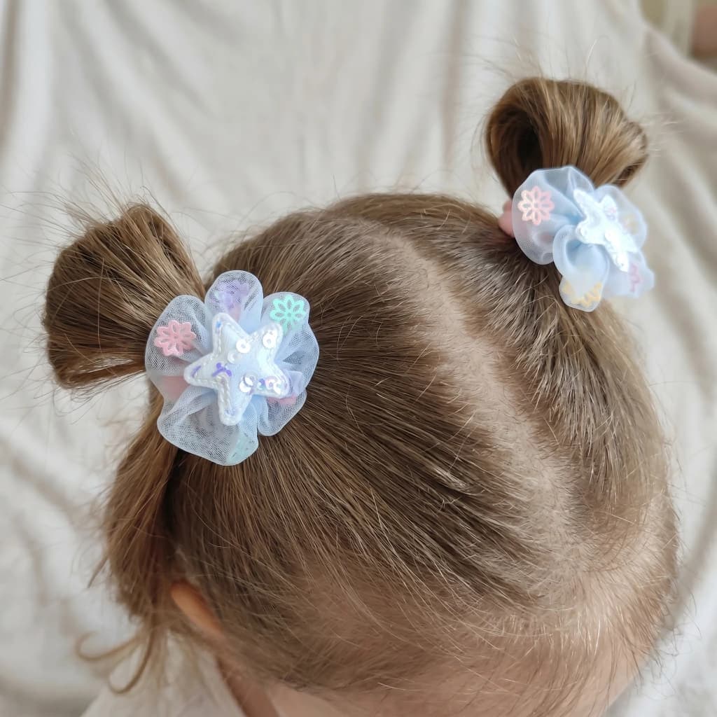 QDORA Blue Star Organza Elastic Hair Tie Set image 1