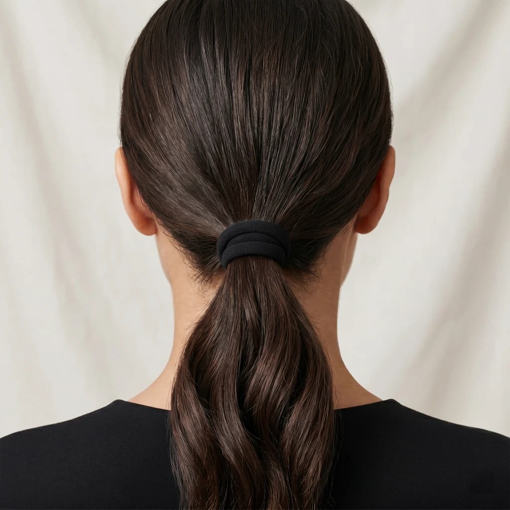 QDORA Black Cotton Elastic Hair Bands Set image 3