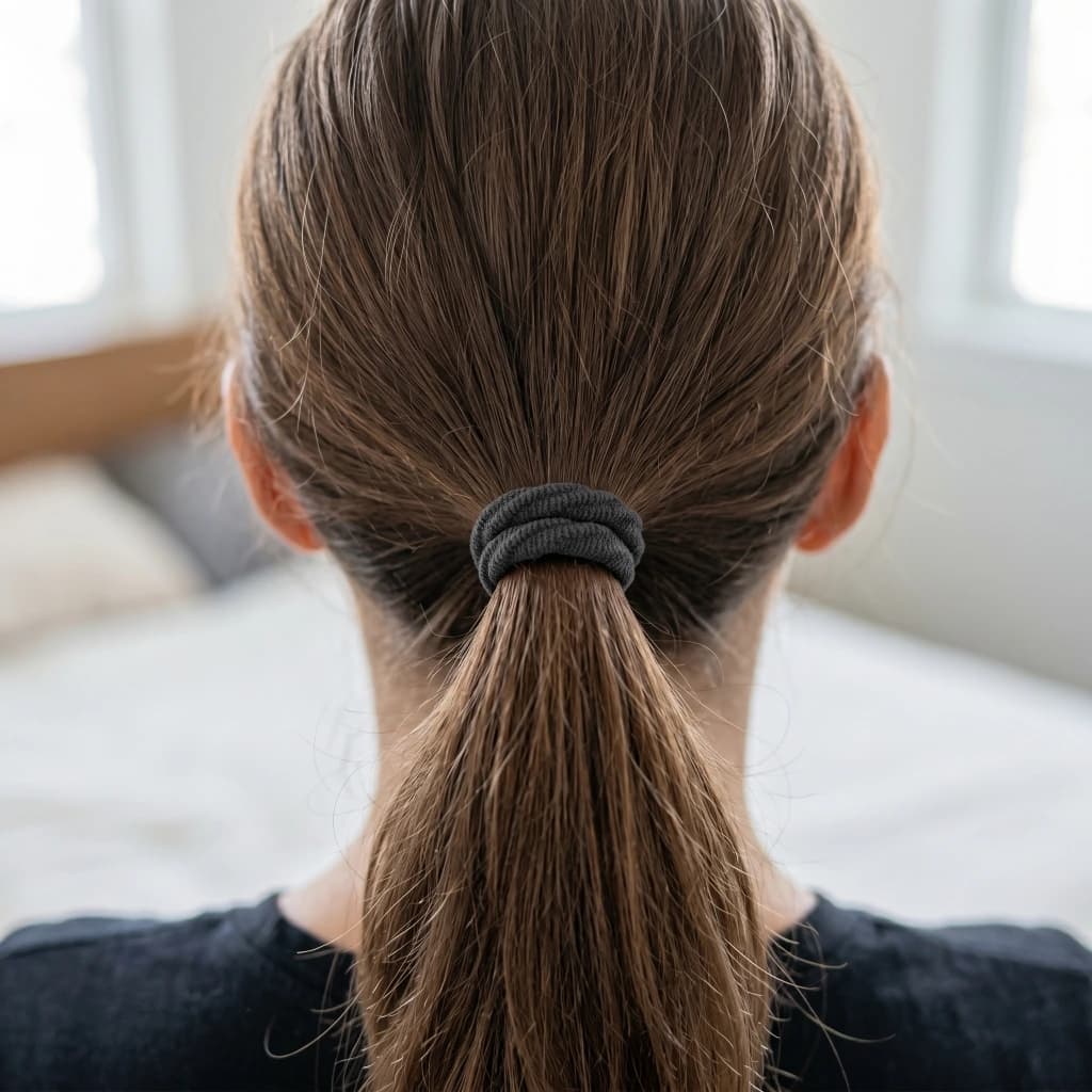 QDORA Black Nylon Elastic Hair Ties Set image 2