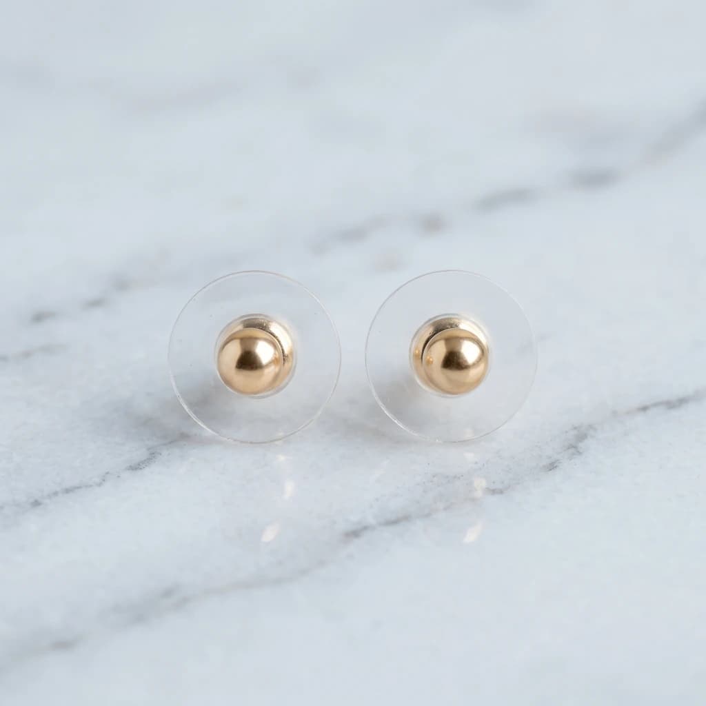 QDORA Gold Golden Pearl Ear Studs image 3