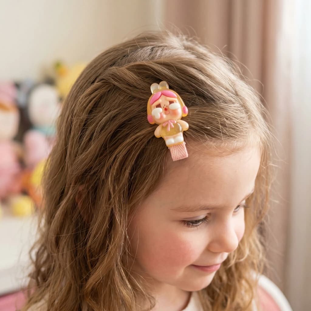 QDORA Kids Yellow Cartoon Character Snap Hair Clip image 1