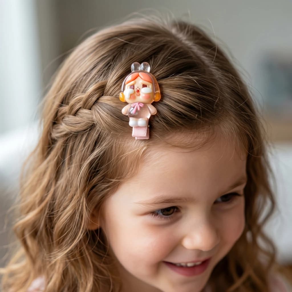 QDORA Kids Pink Cartoon Character Snap Hair Clip image 1