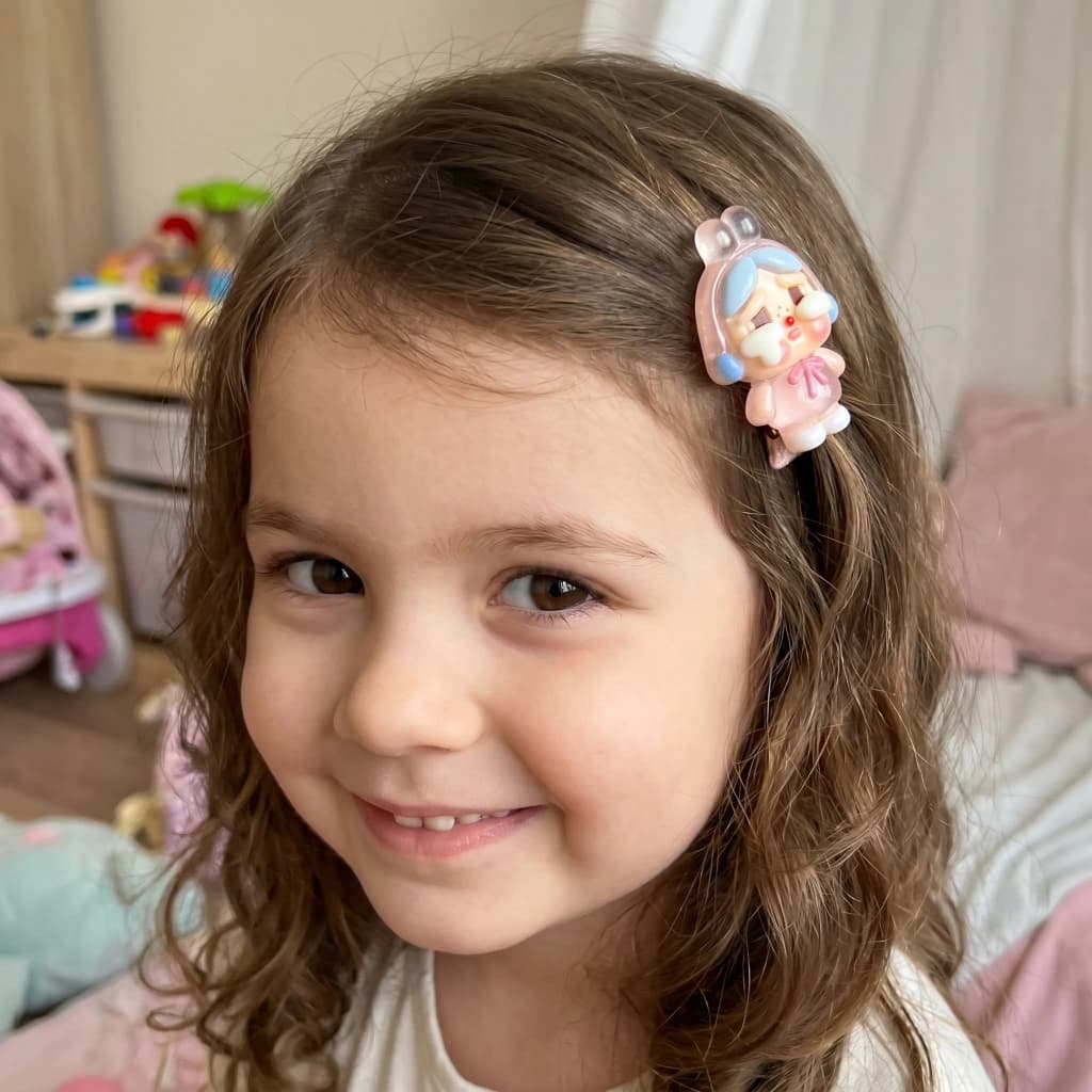 QDORA Kids Green Cartoon Character Snap Hair Clip image 1