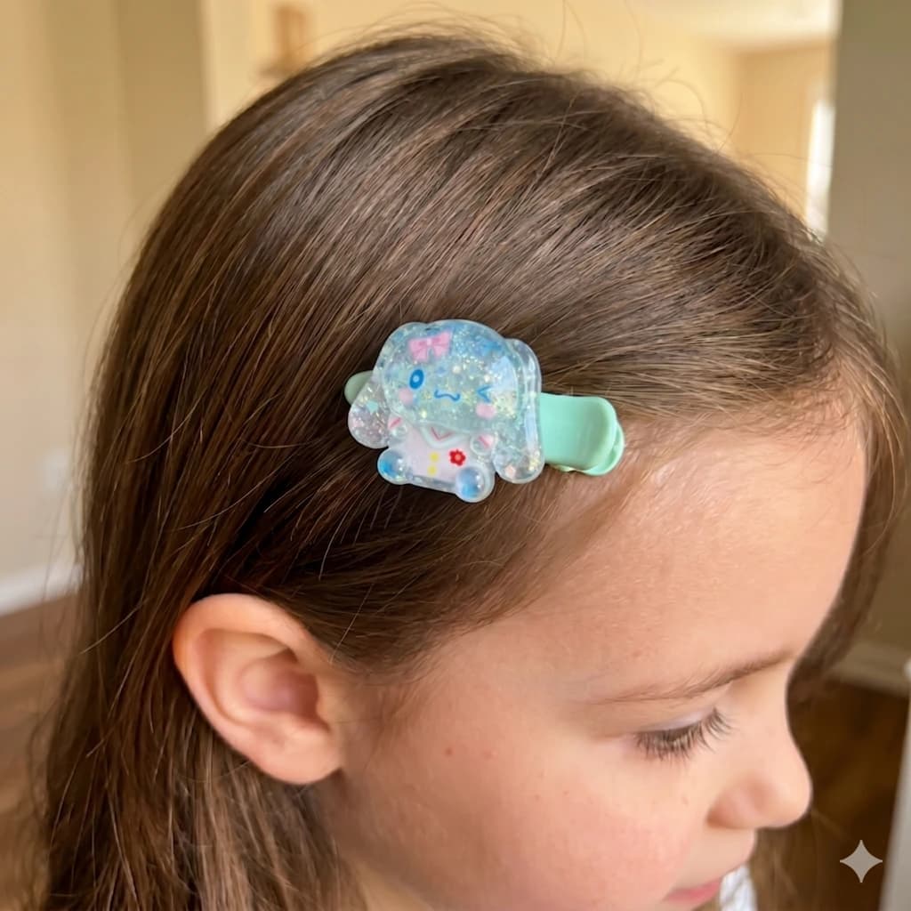 QDORA Kids Blue Star & Character Snap Hair Clip Set image 1